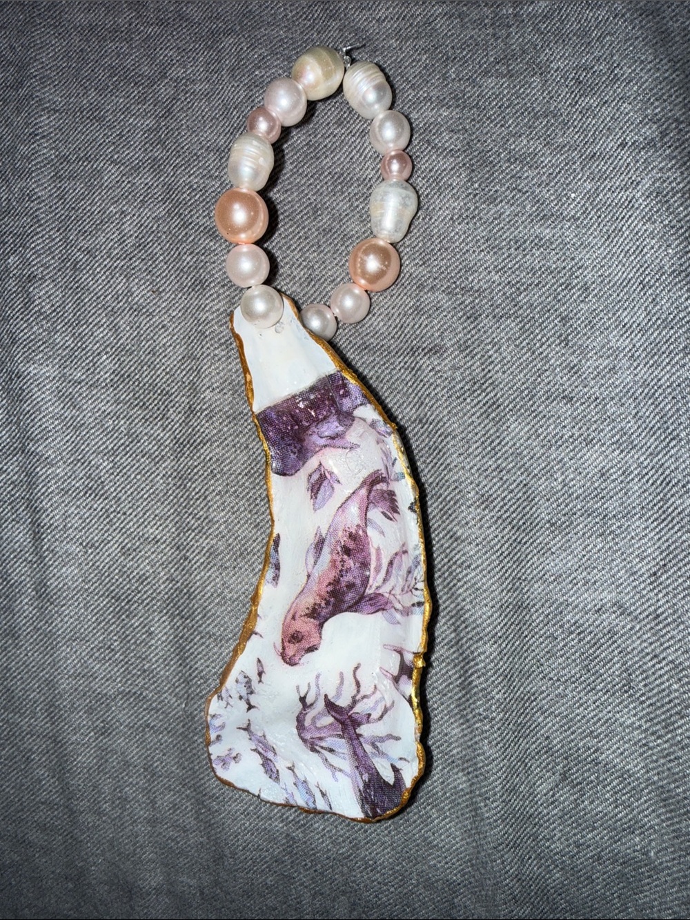Hand-Crafted Ocean Life Oyster Shell Ornament